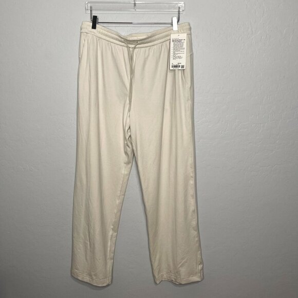 Lululemon Soft Jersey Straight Leg Heathered Bone Light Ivory Stretch Size 14 R - Picture 4 of 12